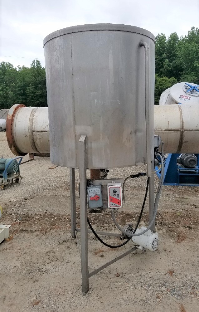 used 300 gallon Stainless Steel Storage Tank with removable heating coils and 1.5